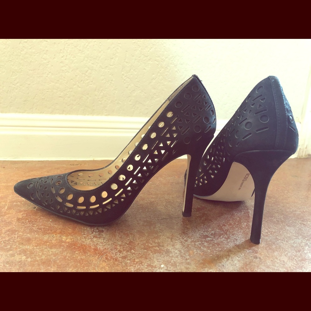 Sexy laser cut BCBG heels